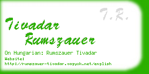 tivadar rumszauer business card